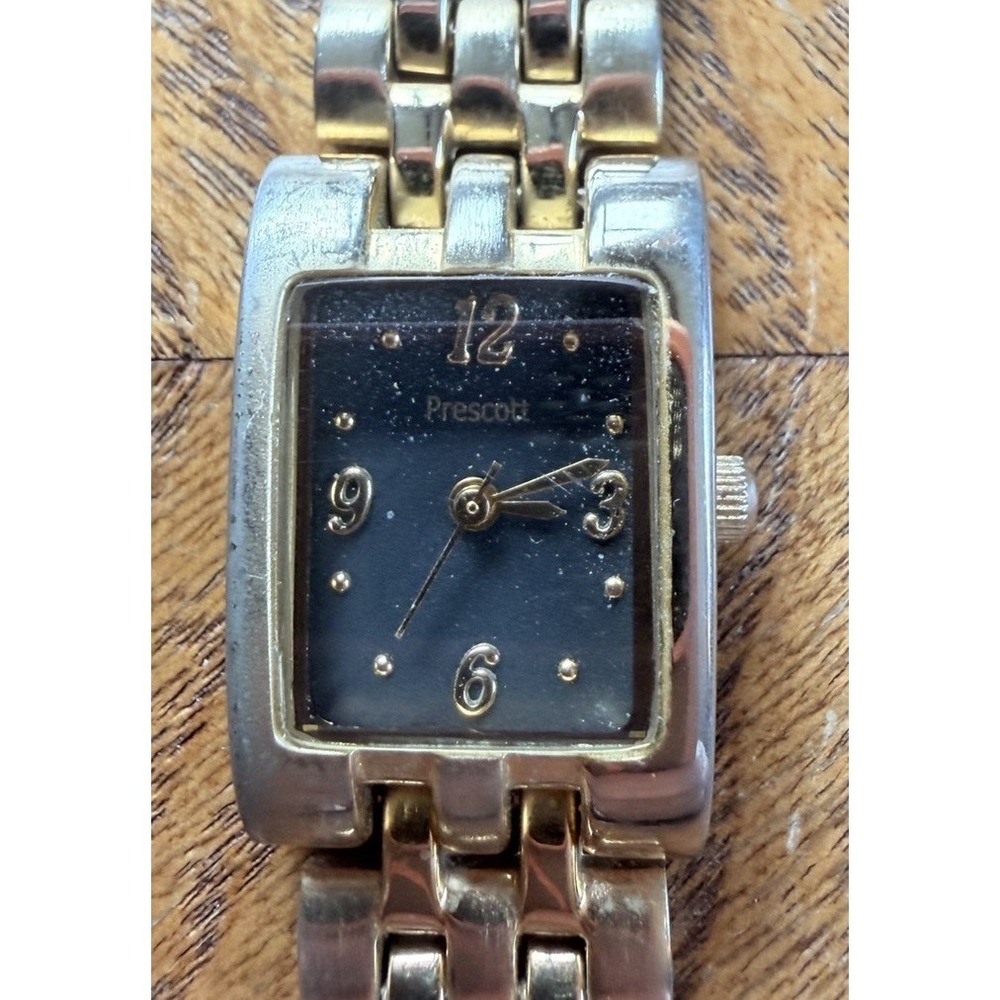 Prescott Women's Gold Tone Bracelet Quartz Watch New Battery
